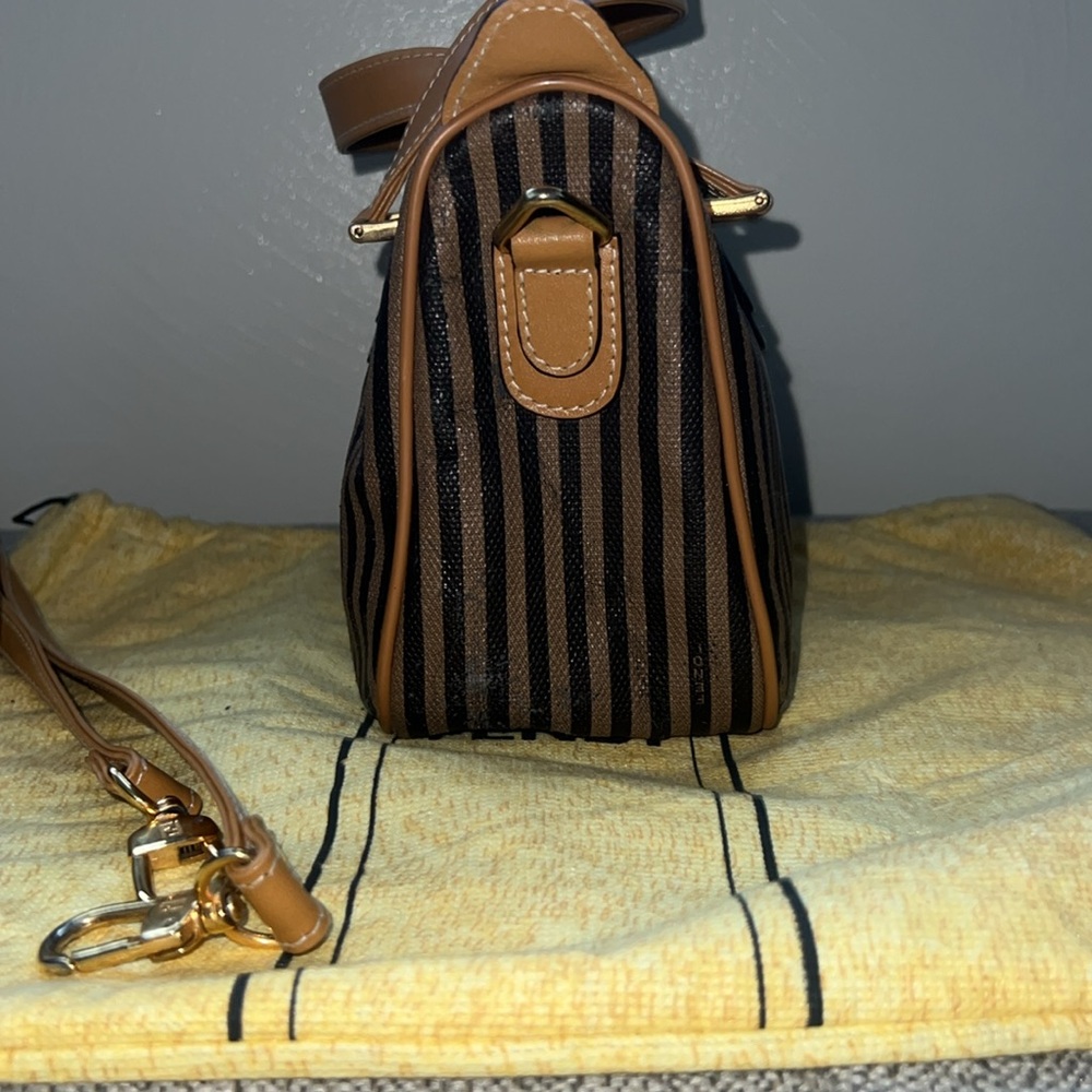 Fendi Brown and Black Striped Satchel - Picture 5 of 16